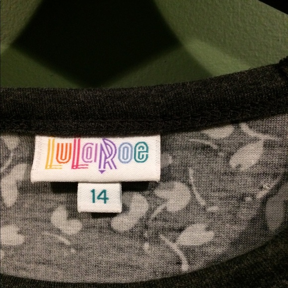 LuLaRoe Unicorn Sloan T Shirt Girls size 14 - Picture 4 of 4